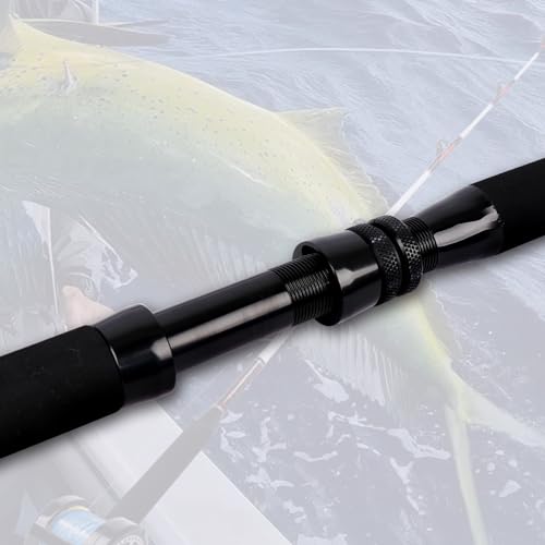 Fiblink Trolling Rod Saltwater Deep Dropper Big Game Rod Conventional Boat Roller Rod Carbon Fishing Pole (2 Pieces - 5'6"...