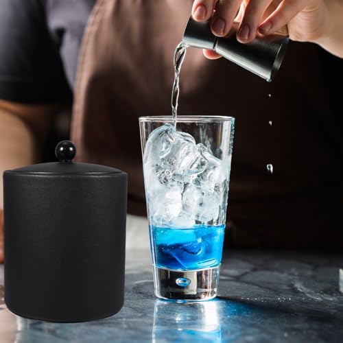 Cabilock Stainless Steel Ice Bucket with Tong Thickened Wine Cooler 7.3X5.5 Inches for Home Bar Parties and Outdoor Use