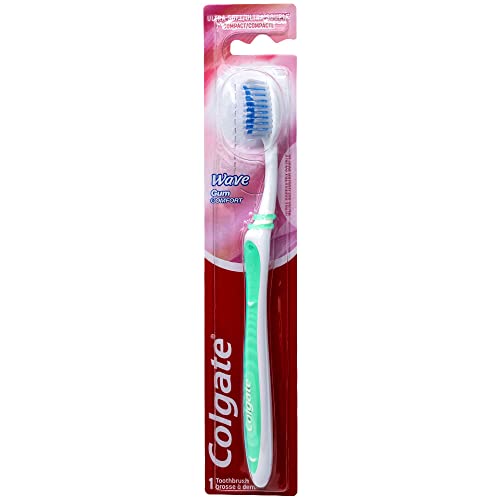 Colgate Wave Gum Comfort Toothbrush, Ultra Soft Compact Head, Colors Vary, 4-pack