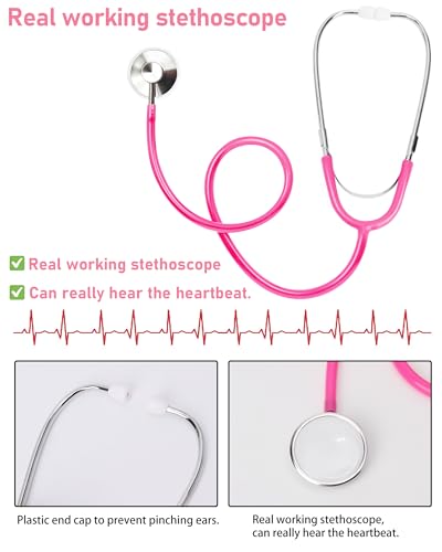 ICECUTE Doctor Costume for Kids Scrubs with Accessories,7Pcs Toddler Halloween Costume for Boy Girls,3-11 Years