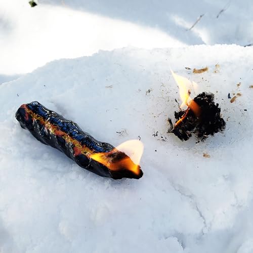 Coopers Bay Outdoors Ferro Rod Fire Starter and Tinder Kit - Large 3/8" Premium Grade for Huge Showers of Hot Sparks - Inc...