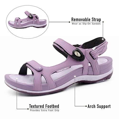 SIGNATURE Arch Support Womens Sandals Comfortable Walking. Everyday Comfy Sandals Women Wear for Beach, Travel, Water, Out...