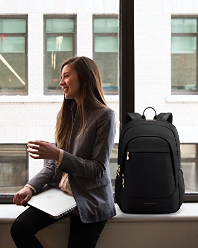 LIGHT FLIGHT Travel Backpack for Women, 15.6 Inch Laptop Backpack with USB Charging Hole, Water Resistant College Bookbag,...