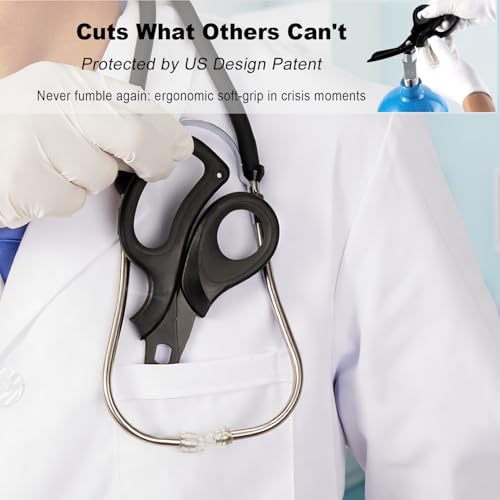 MEUUT 2 Pack Medical Scissors Trauma Shears for Left and Right Hand -Patented Bandage Scissors All Purpose with Non-Stick ...