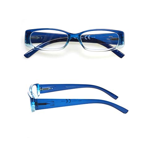 5 Pack Spring Hinge Reading Glasses Rectangular Fashion Quality Readers for Men and Women (5 Pack Mix, 1.25)Medium