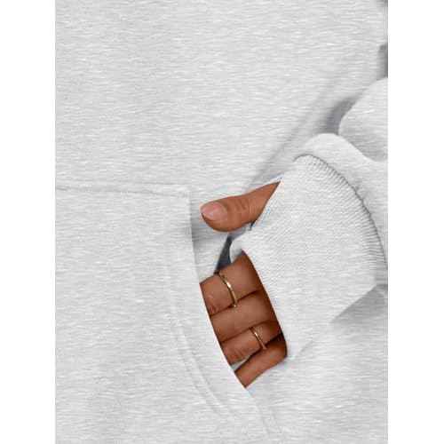 Trendy Queen Womens Oversized V Neck Hoodies with Thumb Hole Pullover Sweatshirts Y2k Clothes Fall Fashion Outfits 2025