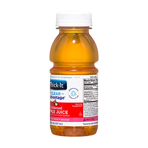 Thick-It Clear Advantage Mildy Thick Apple Juice, Nectar Consistency, Ready-to-Drink, Digestible Swallowing Aid, Hydration...