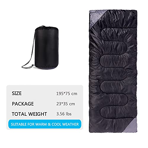 Camping Sleeping Bag for Adults Boys and Girls,Cold and Warm Weather-Summer, Spring, Fall, Lightweight, Waterproof Compact...