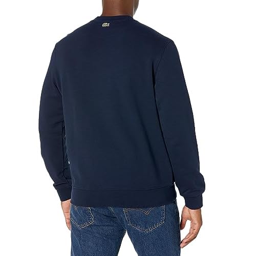 Lacoste mens Core Collection Classic Fit Branding Crew Neck Sweatshirt