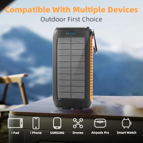 Solar Charger Power Bank 49800mAh - Portable Fast Charging Power Bank with Type-C & Dual USB Ports, Compatible with iPhon...