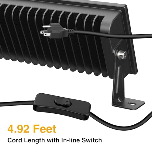 Onforu LED Shop Lights,100W 14000lm Ultra Bright LED Work Lights with Plug,6500K Daylight White Garage Light,IP66 Waterpro...