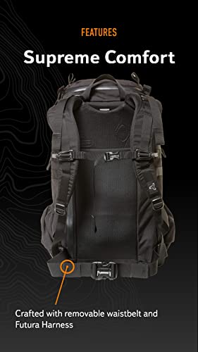 Mystery Ranch 2 Day Backpack – Tactical Daypack with Easy Access & Padded Computer Sleeve – Black, S/M