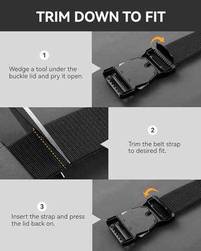 CHAOREN Stretch Tactical Belt Men - 1.5" Nylon Work Belt for Military EDC - Quick Release for Utility EMT Hiking