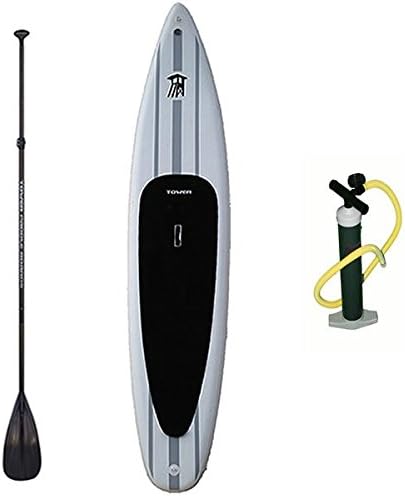 Tower Xplorer Inflatable 14' Stand Up Paddle Board - (8 Inches Thick) - Universal SUP Wide Stance - Premium SUP Bundle (Pu...