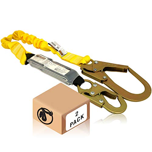 KwikSafety - Charlotte, NC - BOA [2 PACK] External Shock Absorber Single Leg 6ft Safety Lanyard OSHA ANSI Fall Protection ...