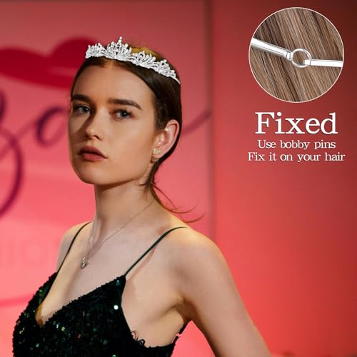 CURASA Silver Crown, Wedding Headpiece for Birde Tiaras and Crowns for Women Princess Little Girls Birthday Crystal Crown ...