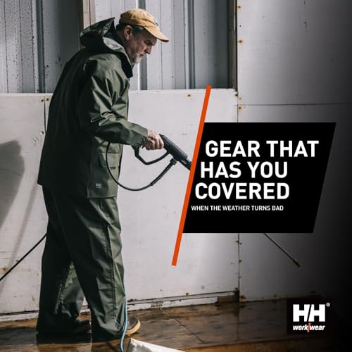 Helly-Hansen Mandal Waterproof Bib Overalls - PVC Rain Gear for Men - Fishing Pants for Men - Heavy-Duty Work Overalls