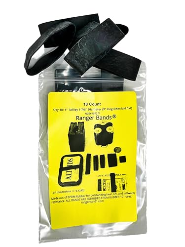 Ranger Bands® 18 Count Wide Extra Stretch Made from EPDM Rubber for Survival and Strapping Gear Made in The USA Tactical R...