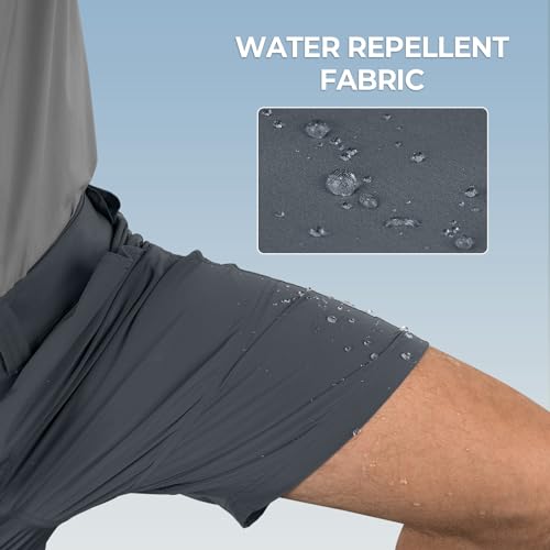 KastKing Cool Caster Men's Fishing Shorts, UPF 50+ Hiking Shorts, 10.5” and 7.5” Available, Water Repellent, 4-Way Stretch