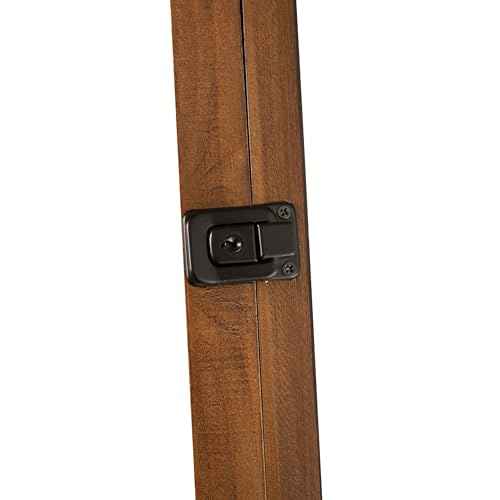 Flash Furniture Banks Jersey Display Case, Hanging PVC Tube, Velvet Lined Back, Foam Sheet Insert, Acrylic Window, Anti-Theft Lock with Keys, 24x36, Rustic Brown
