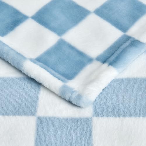 Edenleaf Checkered Blanket Flannel Throw Blankets Soft Cozy Checkered Grid Print Chessboard Gingham Pattern Throws for Bed...