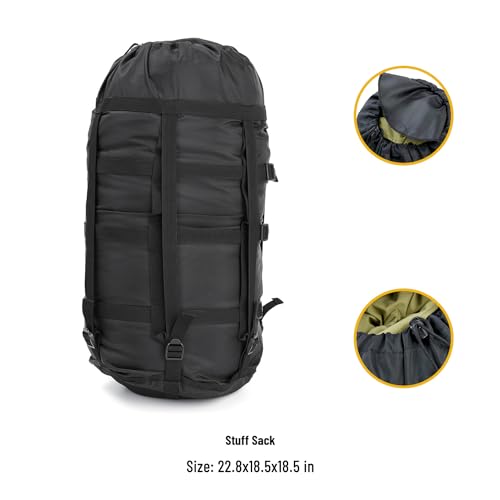 MT Army Military Modular Sleeping Bags System, Multi Layered with Bivy Cover for All Season, Woodland/Multicam