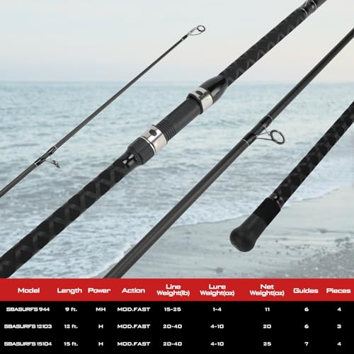 LITTMA—Surf Rods LITTMA Surf Spinning Rod Surf Rods Saltwater 12ft 9ft 10ft 11ft Graphite Surf Rod Surf Casting Rod Surf F...