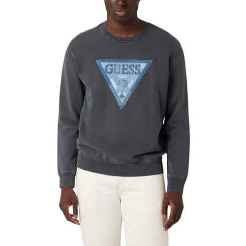 GUESS Men's Eco Triangle Patch Sweatshirt