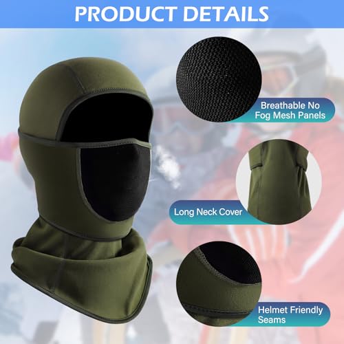 Balaclava Ski Mask, Winter Face Mask for Men Women, Cold Weather Gear for Outdoor Biking Snowboarding Motorcycle