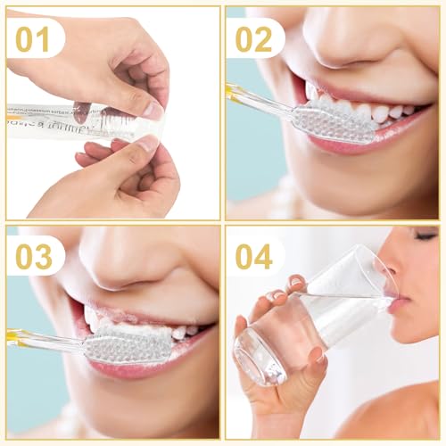 500pcs Prepasted Disposable Toothbrushes Bulk Individually Wrapped Pre Pasted Soft Bristle Tooth Brush Set Travel Toothbrushes for Homeless Gift Hotel Camping Travel