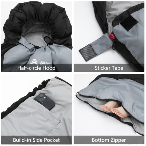 BISINNA 0 Degree Winter Sleeping Bags(480GSM) for Adults-Cold Weather Camping Sleeping Bag-Comfortable Warm Portable Sleep...