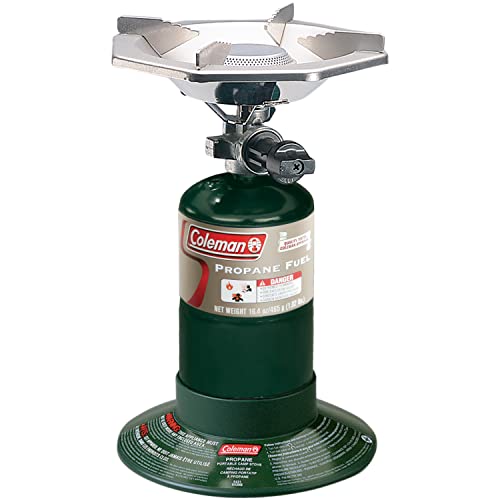 Coleman BottleTop Propane Stove with Adjustable Burner, Portable Camping/Backpacking Cooker with 7650 BTUs of Power for Ca...