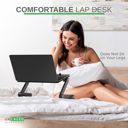 WorkEZ Adjustable Laptop Stand for Desk, Portable Laptop Stand Adjustable Height, Foldable Cooling Computer Holder Riser f...
