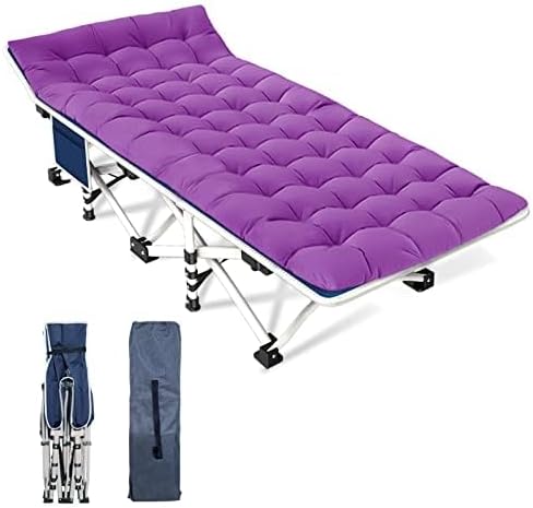 NESDCC Camping Cot with Comfortable Mattress Cots for Sleeping Bed Adults Premium Fabric Camping Bed Easy Setup Folding Co...