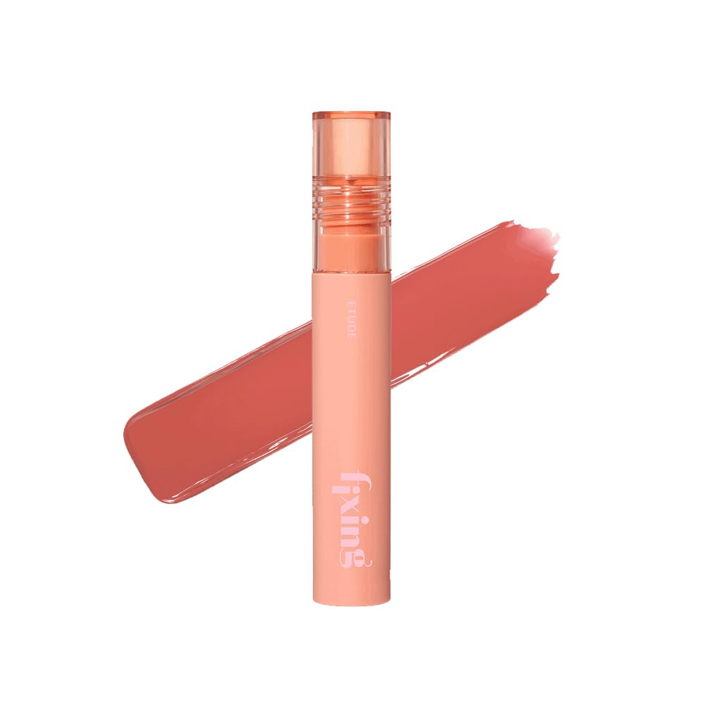 ETUDE Fixing Tint #03 Mellow Peach (4g) | Long Lasting High Pigmented Liquid Lipstick | Waterproof Lightweight Matte Finish Lip