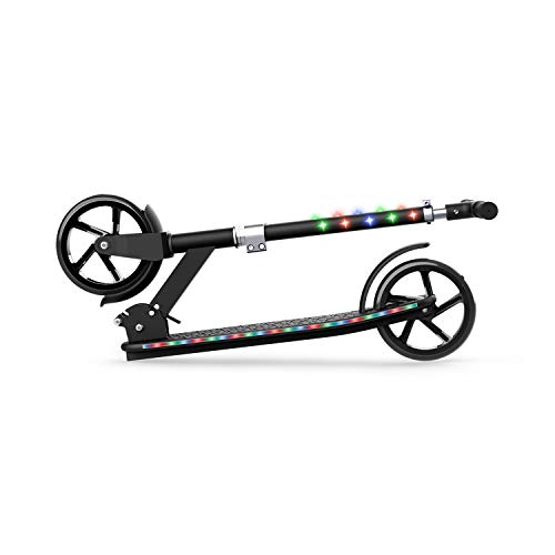 Jetson 2-Wheel Kick Scooter, Sturdy Wide Deck, Height Adjustable Handlebar, Rear Brake, Easy-Folding Mechanism, 8 inch wheels