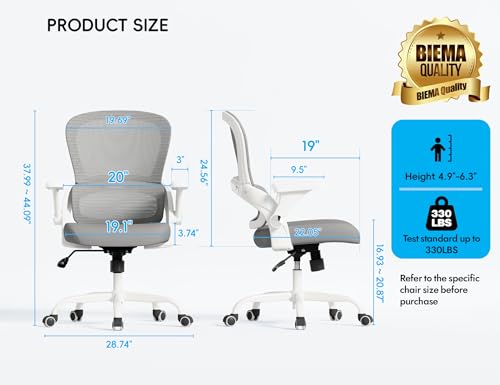 TRALT Ergonomic Office Chair - Comfy Desk Chair with Back Support, Home Office Desk Chairs, Computer Chair, 330lbs Wide Se...