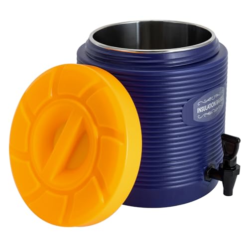 HIFMGHE Insulated Beverage Dispenser, 3 Gallon Ice and Hot Drink Dispenser with Spout, 24-Hour Portable Stainless Steel In...