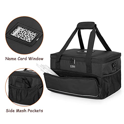 Trunab Reusable 8 Cups Drink Carrier for Delivery with Adjustable Dividers, Handle with Carrying Strap Tote Holder Insulat...