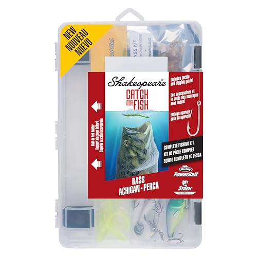 Shakespeare Catch More Fish Spinning Reel and Fishing Rod Combo with Kit