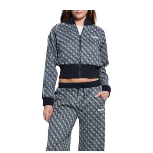 GUESS womens Sarah 4g Logo Full Zip Sweatshirt