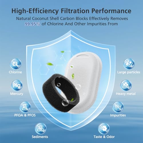 50 Pack Cat Water Fountain Filters for 108/3.2L& 67oz/2L Stainless Steel Pet Water Dispenser Cat/Dog Fountain Filter Repla...