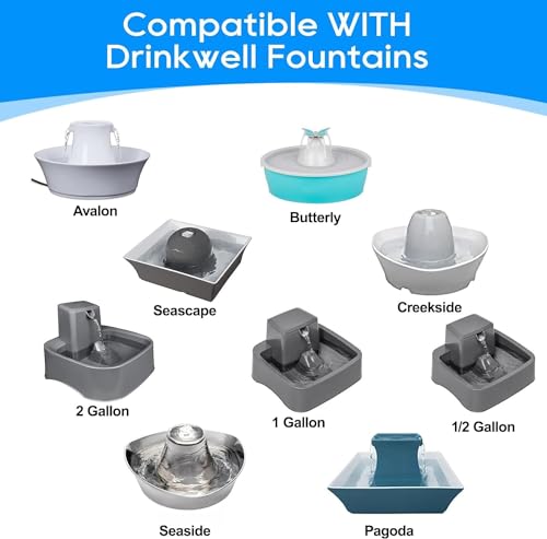 MyfatBOSS Cat Water Fountain Filter, Pre-Sponge Pet Fountain Filter & Replacement Carbon Filters Fit for Petsafe for Drink...