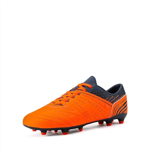 DREAM PAIRS Mens Sport Flexible Athletic Lace Up Light Weight Outdoor Cleats Football Soccer Shoes
