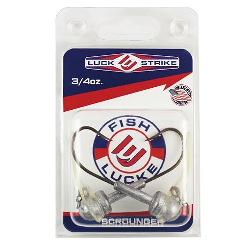 Luck E Strike Original Scrounger Jig Head - Creates Realistic Swimming Action to Soft Plastic Fishing Baits