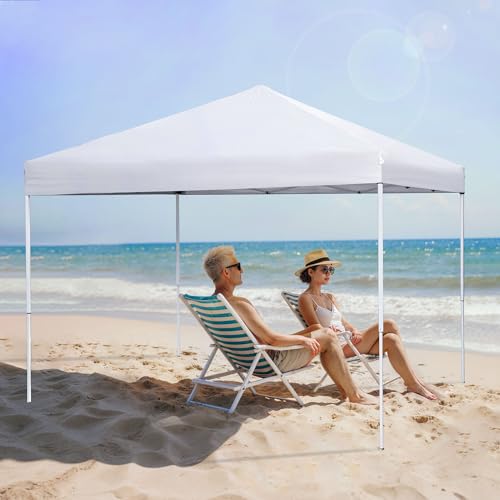 LEMY 10 x 10 Pop Up Canopy, Portable Commercial Party Instant Heavy Duty Canopy Tent, 300D Waterproof Adjustable Canopy w/...