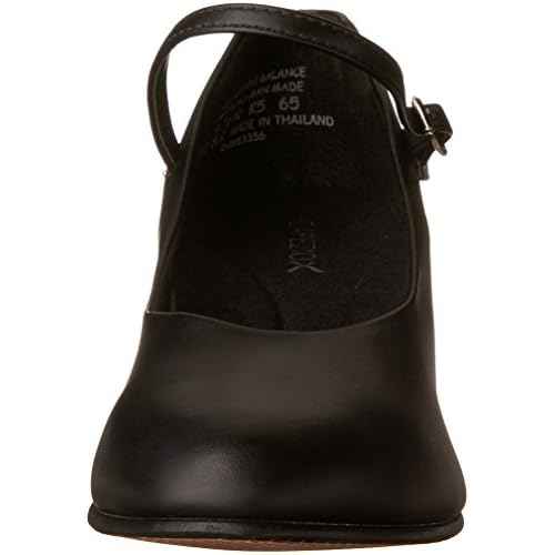 Capezio womens Jr. Footlight Character dance shoes, Black, 5.5 Wide US