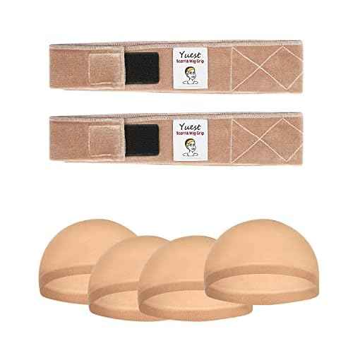 2 Pack Wig Grip Band - Velvet Wig Grips Adjustable Headband Stay Put No Slip Edge Saver