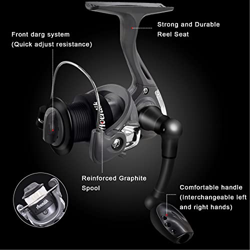 Aventik Ultralight Ice Fishing Rod Reel Combo 26//28/30/32 inch Medium Light Fast Action Multi-Species Spinning Ice Fishin...