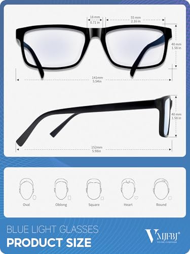 VMJFBJ Blue Light Blocking Glasses For Men/Women Anti-Fatigue Computer Monitor Gaming Improve Sleep Reduce Eye Strain Game...